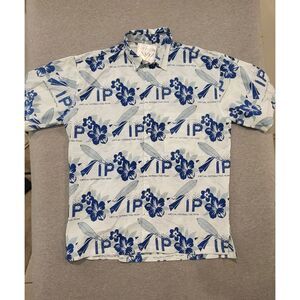 Rum Reggae Vintage Shirt Hawaiian Blimp & Plane VIP All Over Print‎ Men's XL